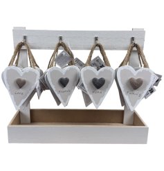 Enhance your space with this 8.5x11cm Hanging Heart Decoration, perfect for a cozy, charming vibe.