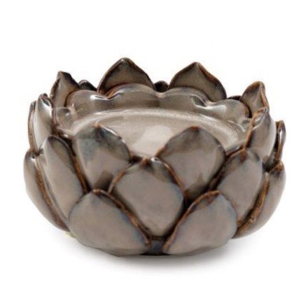 Stoneware Candle Holder, 12.5 cm