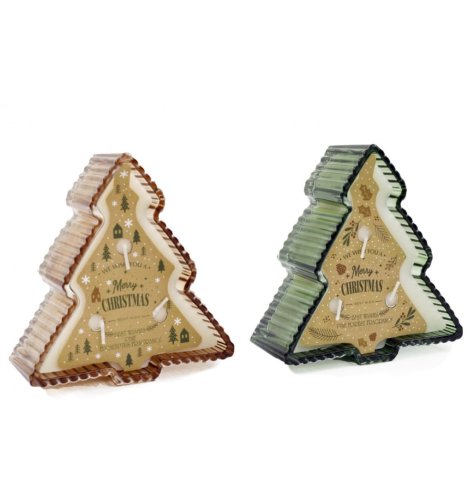 Light up your room with this stylish Tree-Shaped Glass Candle.