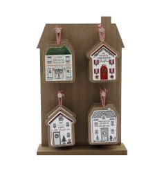 Charming polyresin house that brings warmth and character to your home decor