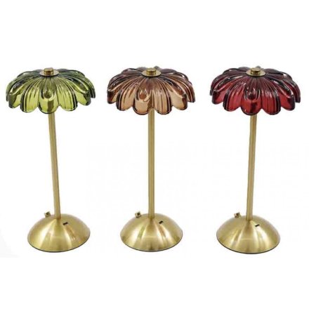 3/A Glass Flower Touch Lamp, 30cm 