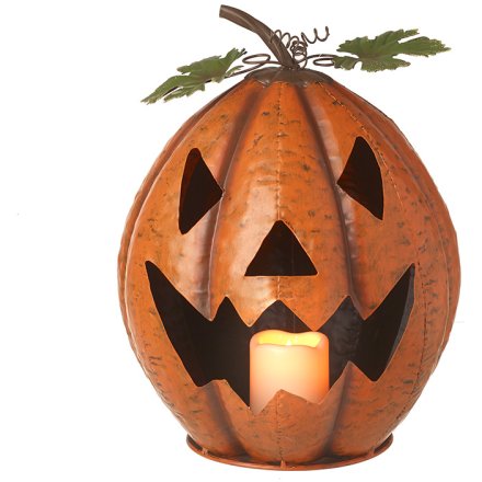 Metal Pumpkin Candle Holder – 33cm