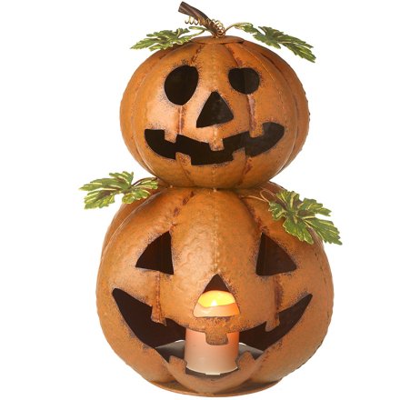 Metal Pumpkin Tea Light Holder, 40.6cm 