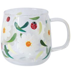 A delightful glass piece with a clear painted finish.