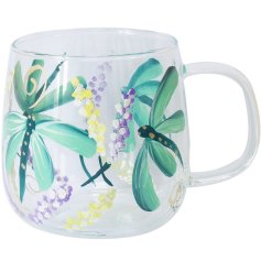 Experience elegance with the Dragon Fly Glass Cup