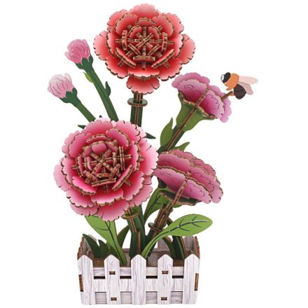 Woodcraft Carnation Deco, 20cm 