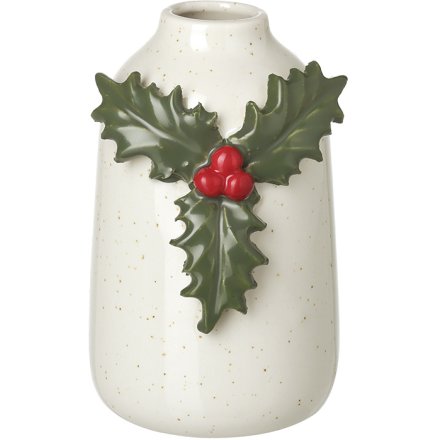 Speckled Holly Vase, 9.5