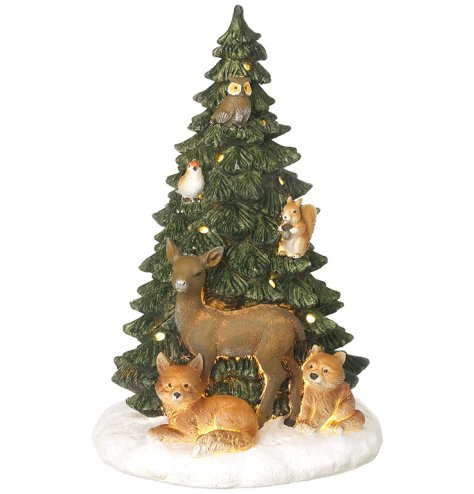 Celebrate the holidays with the Woodland Animals Christmas Tree, bringing forest charm inside your home.