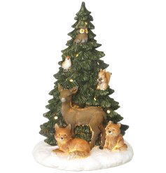 Add a touch of forest charm to your home with the Woodland Animals Christmas Tree.
