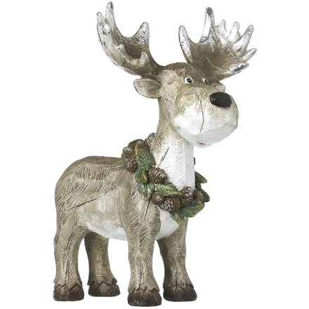 22cm Deer with Wreath Necklace