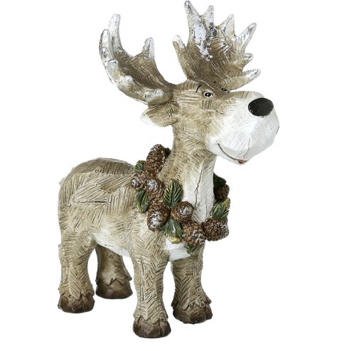 Delightful standing deer decoration perfect for adding charm to any space.