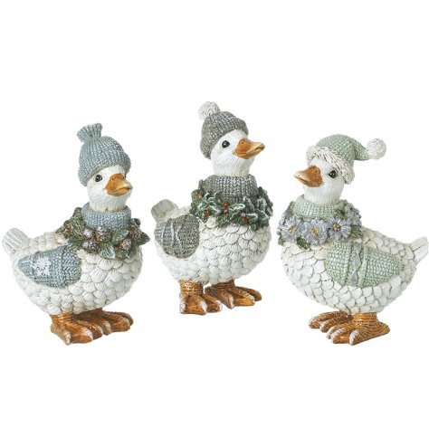 Give your holiday charm with the Christmas Ducks with Wreath Necklace Ornament, a playful festive decor.