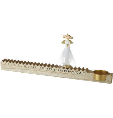 Bring holiday joy with the Angel Advent Countdown tealight.