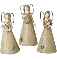 Elegant angels clad in flowing gowns to enhance your festive decor