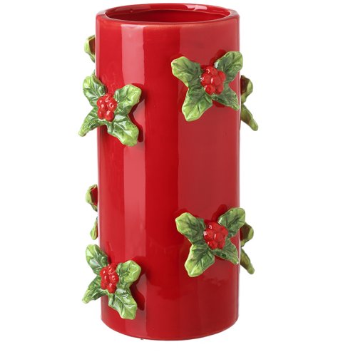 Chic 3D Christmas-themed vase for festive decor.