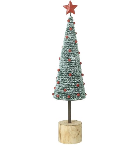 Bring holiday cheer with this big Tree adorned with bright red berries and a lovely star on top.