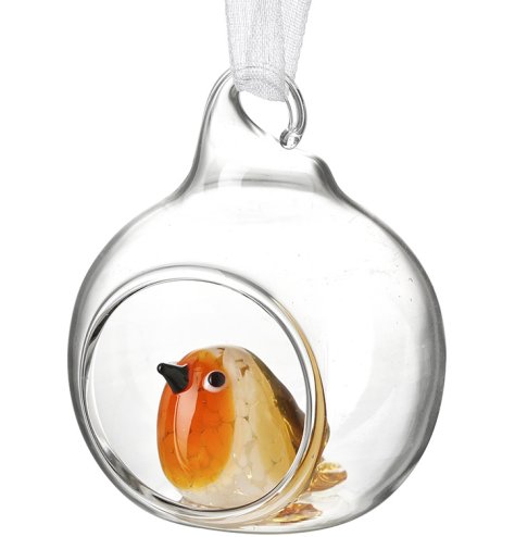 Enhance your holiday decor with this elegant and delicate Open Glass Bauble.