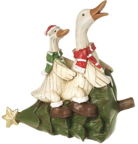 Bring warmth and whimsy to your Christmas tree with this adorable Two Ducks Sat On Tree ornament.