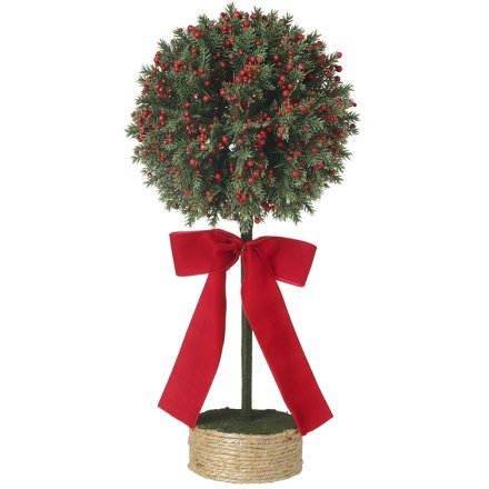 35cm Red Berry Decorative Tree