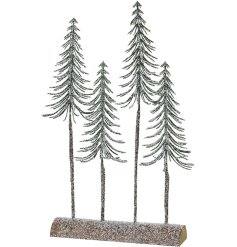 Infuse calm sophistication into your space with our Teal Trees ornament