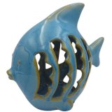 Add coastal charm with this 16.3 x 14.3 cm Fish Tea-light Holder, beautifully crafted to cast a warm, inviting glow and