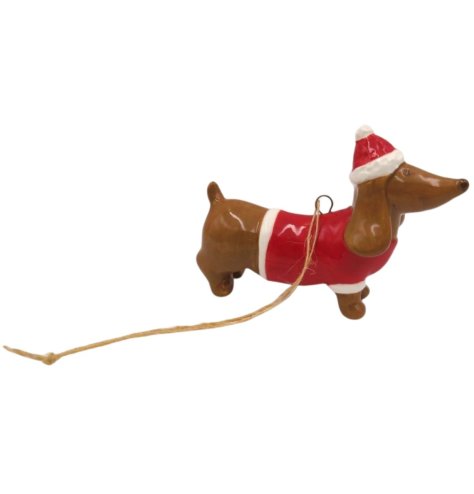 Charming sausage dog decoration to bring warmth and charm to your festive tree