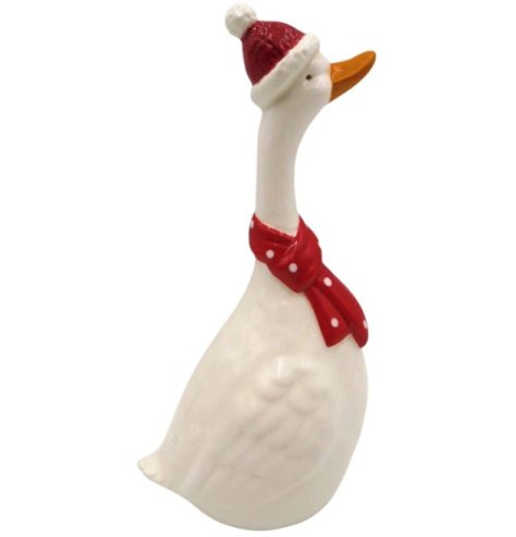 Celebrate the holidays with this delightful goose ornament, perfect for festive décor!