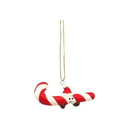 Candy Cane Christmas Tree Decoration, 8cm 