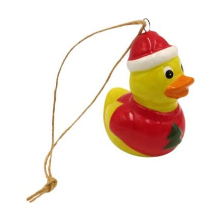 Rubber Duck Christmas Tree Decoration, 6cm 