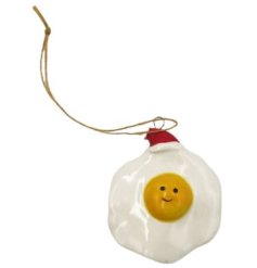 A quirky fried egg with a festive twist to brighten your Christmas display