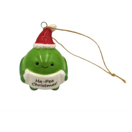 Ha-Pea Christmas Pea Pod Tree Ornament,