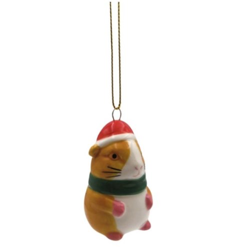 Bring charm to your space with this cute 6.8cm Guinea Pig Tree Ornament.