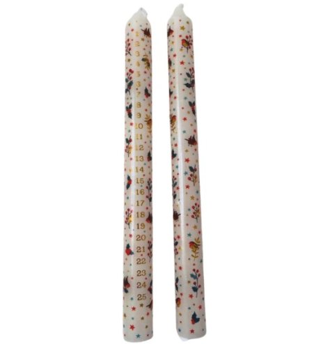 Brighten your holidays with the delightful 26cm Robin Advent Candle.