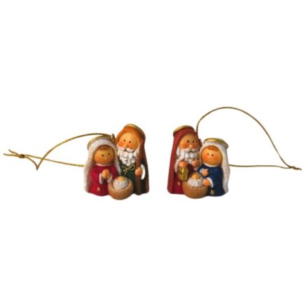 Bring festive cheer with our charming Nativity tree ornament.