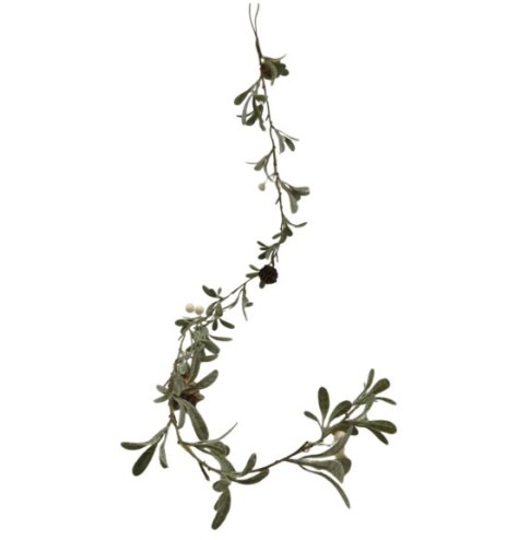 Brighten your space with a 110cm garland decorated with charming white berries for a festive feel.