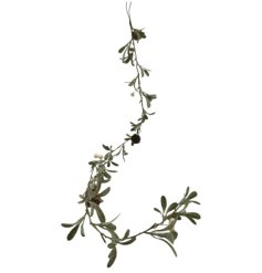 Decorate with this 110cm garland featuring elegant white berries for a festive look.