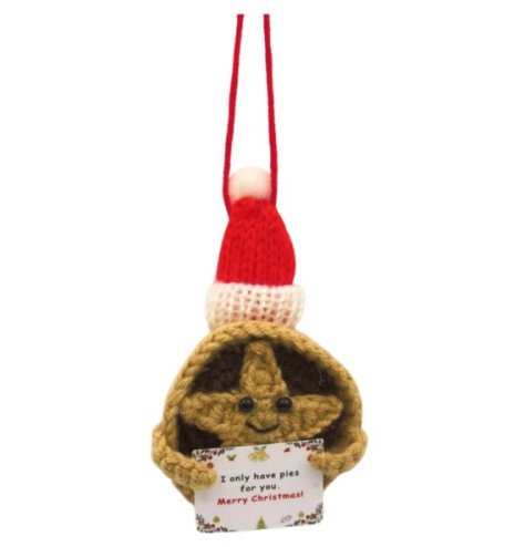 Bring festive charm with this handmade Crochet Mince Pie Decoration,