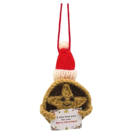 Bring festive charm with this handmade Crochet Mince Pie Decoration,