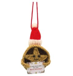 Add a cozy, festive touch with this handcrafted Crochet Mince Pie Decoration