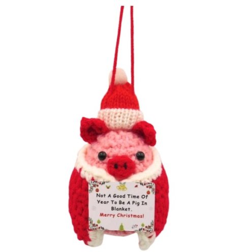 Bring cuteness home with this 11cm Crochet Pig in Blanket – a charming addition to any collection!