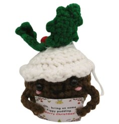 Bring warmth to your holiday with this 7cm handmade crochet pudding ornament. Cozy festive charm!