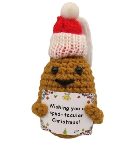 Bring quirky charm to your space with this cozy, handcrafted crochet potato decoration.
