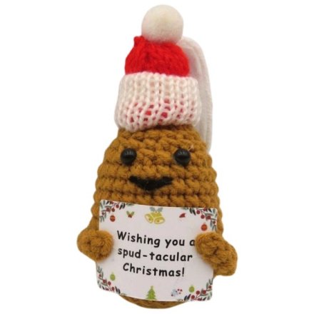 Bring quirky charm to your space with this cozy, handcrafted crochet potato decoration.