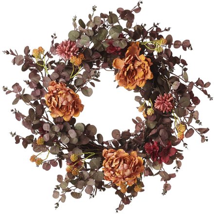  Orange Blossom Floral Wreath, 60cm