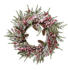 Bring holiday cheer to your space with our 60cm Frosted Red Berry Wreath.