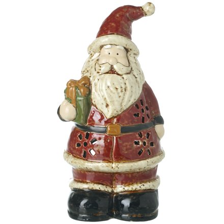 Father Christmas T-Light Holder, 21.2cm 