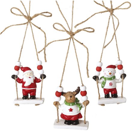 3/A Hanging Swing Figurines, 27cm 