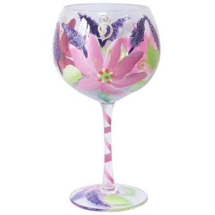 21cm Lilies Balloon Gin Glass