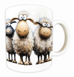 Sip your favorite drink in style with the Shirley MacArthur The Sheepies Mug.