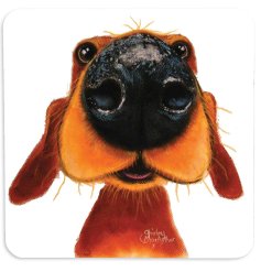 Enhance your table’s style with the elegant Nosey Nando MDF Coaster.